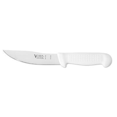 Victory Knives 221015115 - 2.5mm x 15cm Stainless Steel PJ Sheep Skinnig Knife (White Plastic Handle)