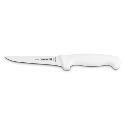 Tramontina 24602085 - 125mm Stainless Steel Straight Boning Knife (White Poly Handle)