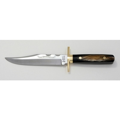 George Wostenholm 150mm I*XL Wostenholm Bowie Knife with a Buffalo Handle and blade etched with "George Wostenholm & Son"