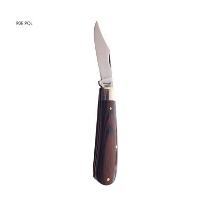 Joseph Rodgers 90EPol - 60mm Polished Finish Stainless Steel, Clip Point Pocket Knife  (Laminated Wood Scales Handle)