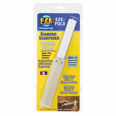 EZE-LAP EZE-530 - EZE Fold Diamond Sharpener Double Sided, White Handle (SuperFine 1200 Grit)