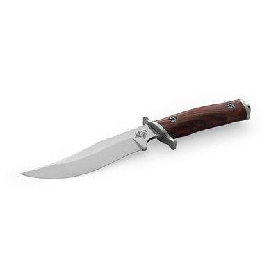 Maserin M987SA - 440mm Stainless Steel Siberian Recurve Blade (Paosantos Mahogany Wooden Handle with Sheath)