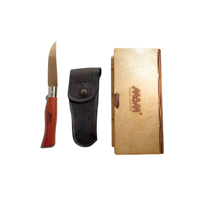 MAM_POCKETA - Gift Box Containing (90mm Stainless Steel Douro Pocket Knife & 145mm Strong Leather Bag)