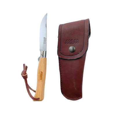 MAM_POCKETJ - Gift Pack Containing ( 83mm Stainless Steel Douro Pocket Knife & 158mm Strong Leather Bag)