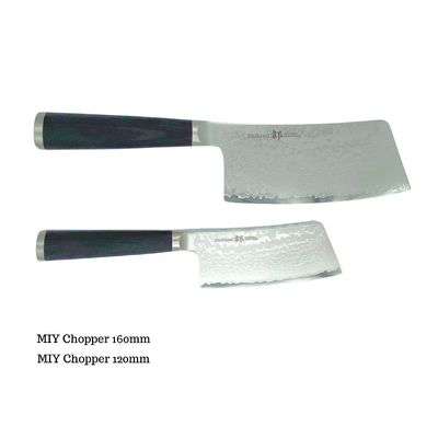 Shikisai Miyako MIYMiniChopper120 - 120mm Stainless Steel Mini Chopper Knife (Laminated Wood Handle)